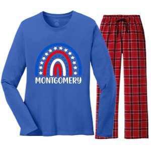 Montgomery Alabama Gift I Love Montgomery Usa Gift Women's Long Sleeve Flannel Pajama Set 