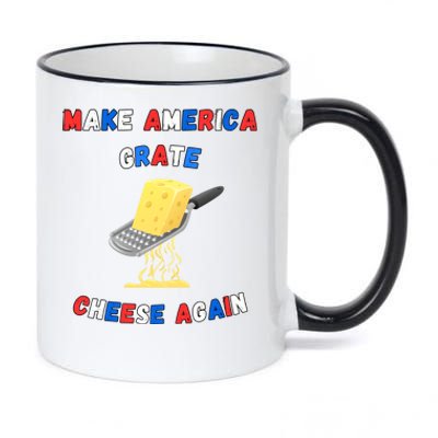 Make America Grate Cheese Again: 2024 Presidential Humor Gift 11oz Black Color Changing Mug