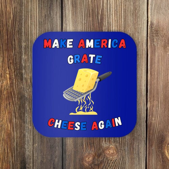 Make America Grate Cheese Again: 2024 Presidential Humor Gift Coaster