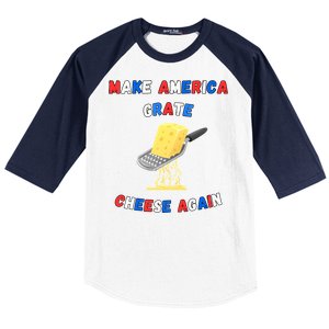 Make America Grate Cheese Again: 2024 Presidential Humor Gift Baseball Sleeve Shirt