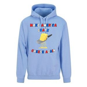 Make America Grate Cheese Again: 2024 Presidential Humor Gift Unisex Surf Hoodie