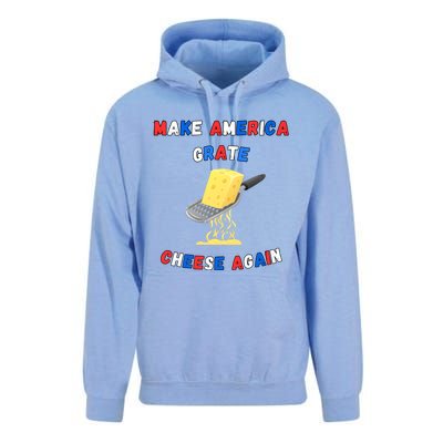 Make America Grate Cheese Again: 2024 Presidential Humor Gift Unisex Surf Hoodie