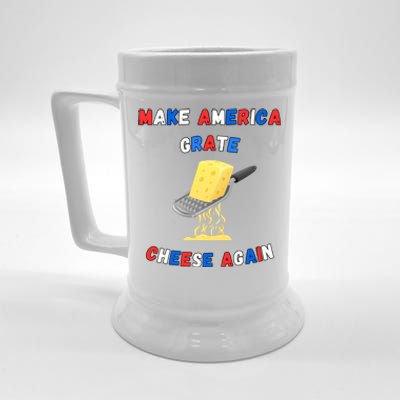 Make America Grate Cheese Again: 2024 Presidential Humor Gift Beer Stein