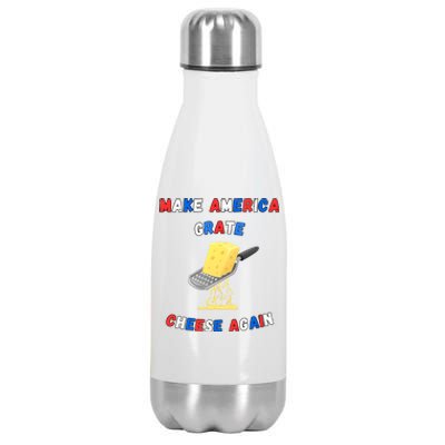 Make America Grate Cheese Again: 2024 Presidential Humor Gift Stainless Steel Insulated Water Bottle