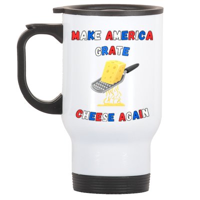 Make America Grate Cheese Again: 2024 Presidential Humor Gift Stainless Steel Travel Mug