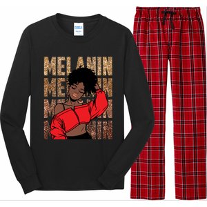 Melanin Afro Goddess Black Magic African Black History Gift Long Sleeve Pajama Set