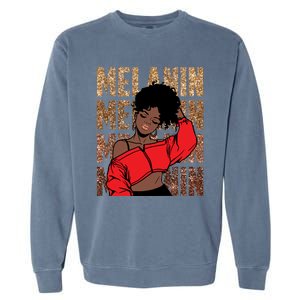 Melanin Afro Goddess Black Magic African Black History Gift Garment-Dyed Sweatshirt