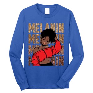 Melanin Afro Goddess Black Magic African Black History Gift Long Sleeve Shirt