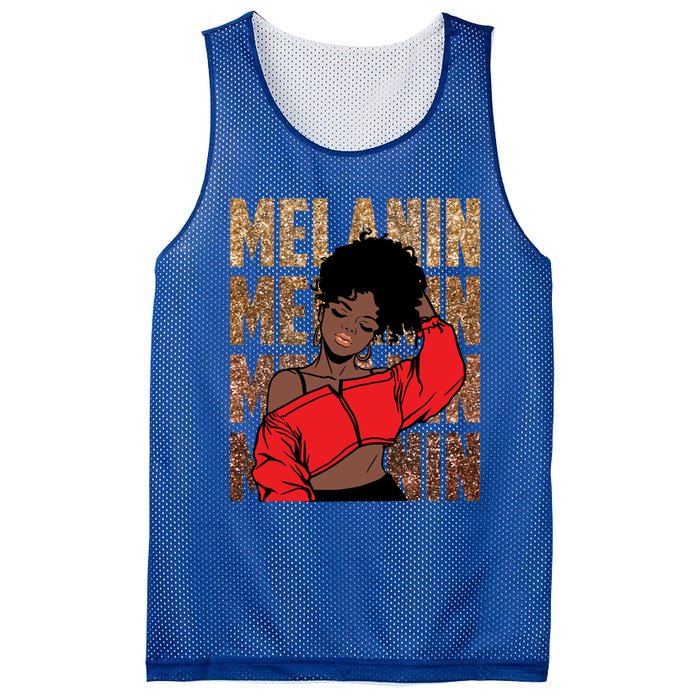 Melanin Afro Goddess Black Magic African Black History Gift Mesh Reversible Basketball Jersey Tank