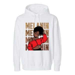 Melanin Afro Goddess Black Magic African Black History Gift Garment-Dyed Fleece Hoodie