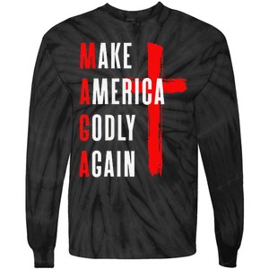 Make America Godly Again Tie-Dye Long Sleeve Shirt