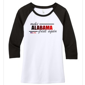 Make Alabama Great Again Women's Tri-Blend 3/4-Sleeve Raglan Shirt