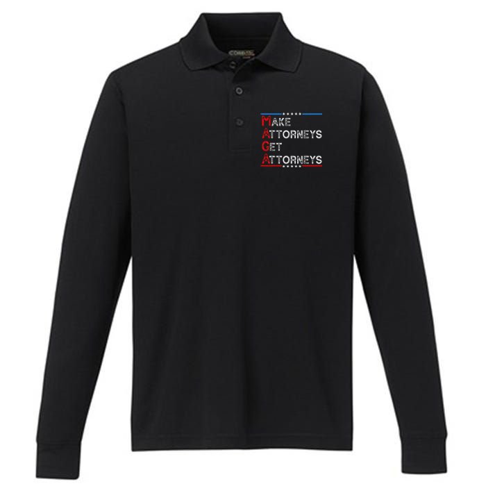 Make Attorneys Get Attorneys Performance Long Sleeve Polo