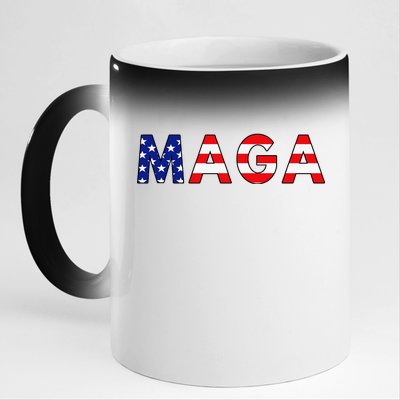 MAGA American Flag 11oz Black Color Changing Mug