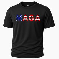 MAGA American Flag Cooling Performance Crew T-Shirt