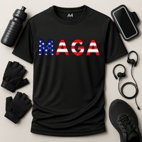MAGA American Flag Cooling Performance Crew T-Shirt