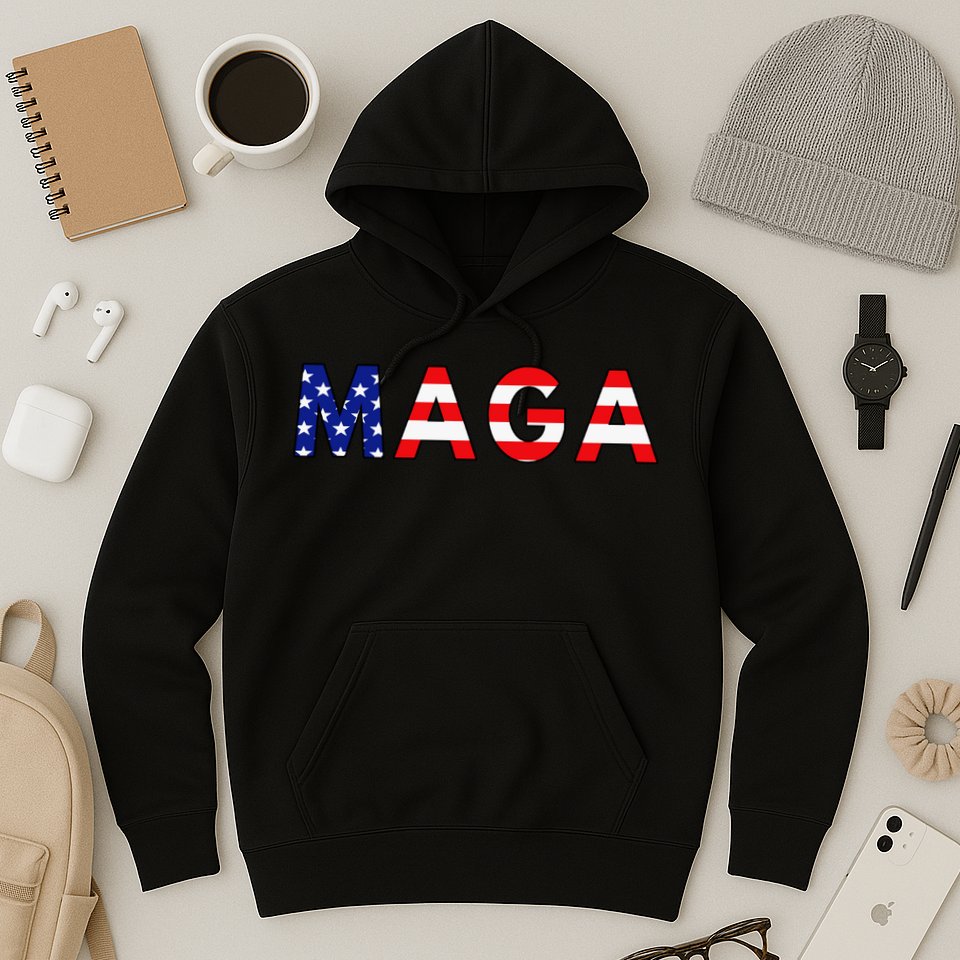 MAGA American Flag Hoodie