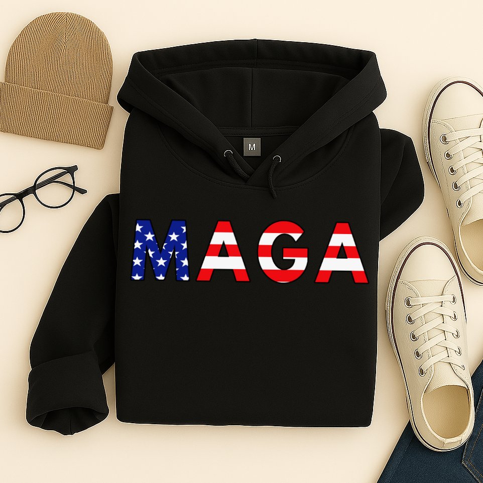 MAGA American Flag Hoodie