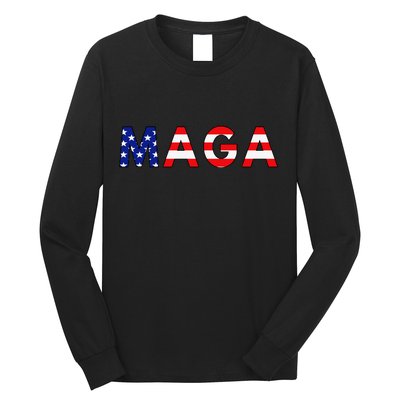 MAGA American Flag Long Sleeve Shirt