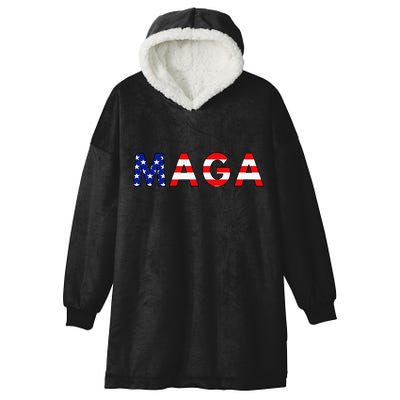 MAGA American Flag Hooded Wearable Blanket