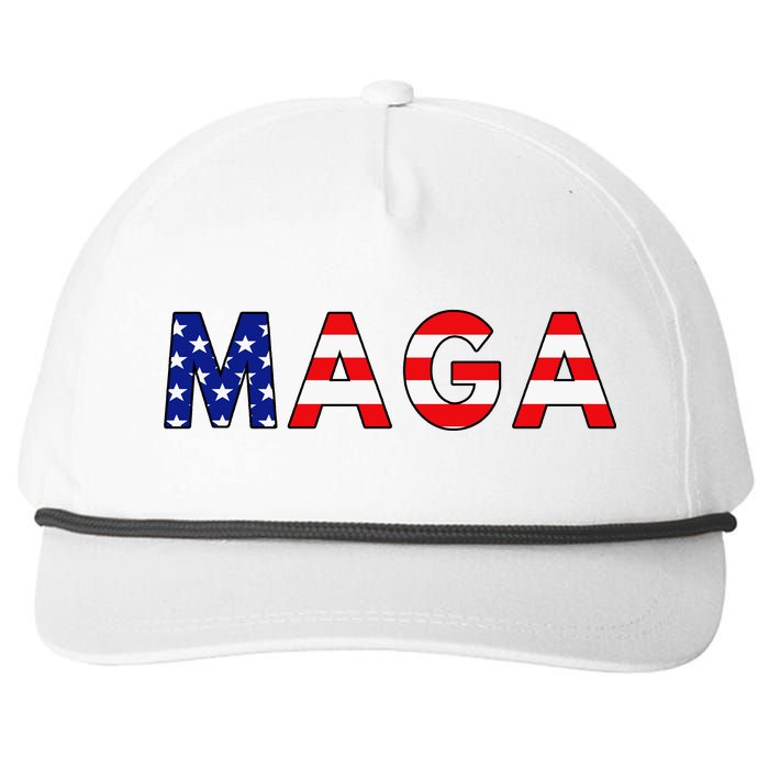 MAGA American Flag Snapback Five-Panel Rope Hat