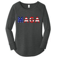 MAGA American Flag Women's Perfect Tri Tunic Long Sleeve Shirt