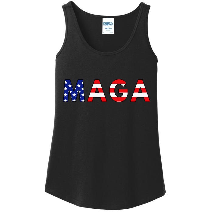 MAGA American Flag Ladies Essential Tank