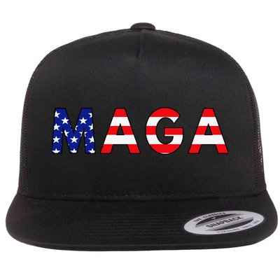 MAGA American Flag Flatbill Hat
