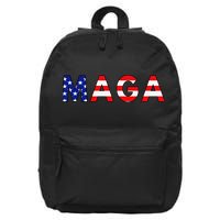 MAGA American Flag 16 in Basic Backpack