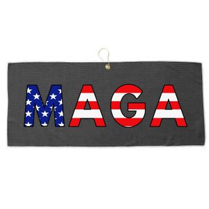 MAGA American Flag Large Microfiber Waffle Golf Towel