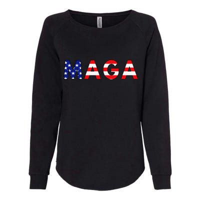 MAGA American Flag Womens California Wash Sweatshirt