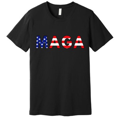 MAGA American Flag Premium T-Shirt