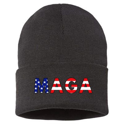 MAGA American Flag Sustainable Knit Beanie