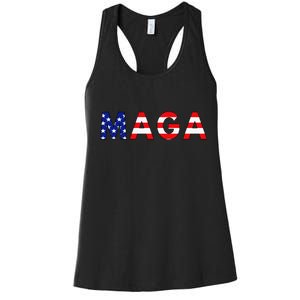 MAGA American Flag Women's Racerback Tank