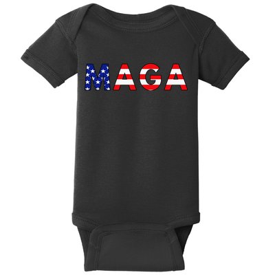MAGA American Flag Baby Bodysuit