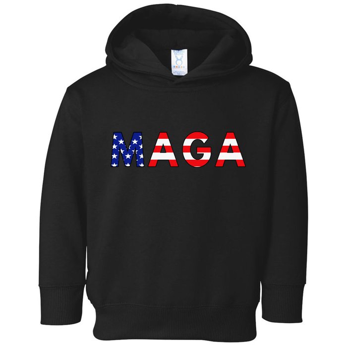 MAGA American Flag Toddler Hoodie