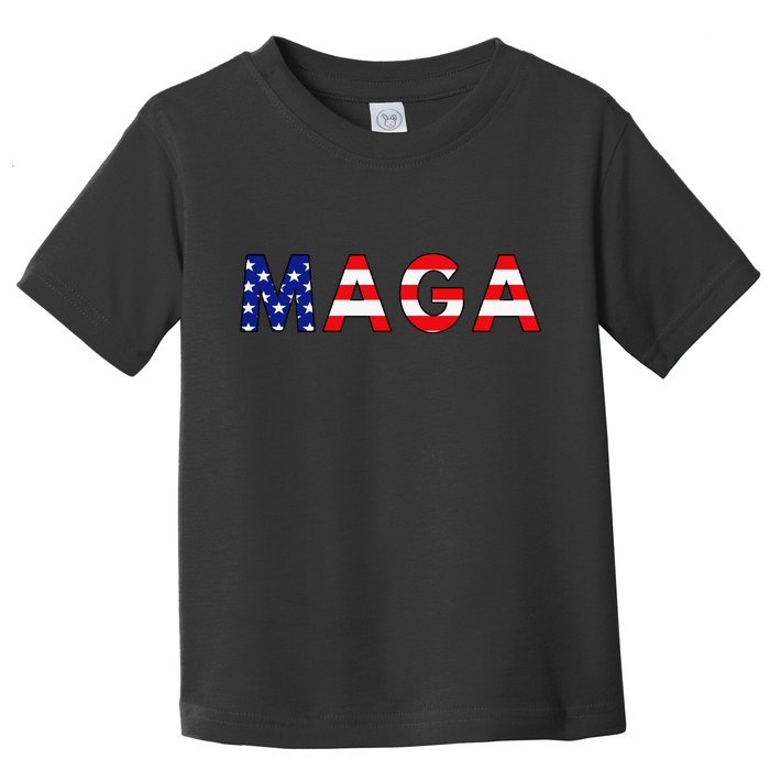 MAGA American Flag Toddler T-Shirt