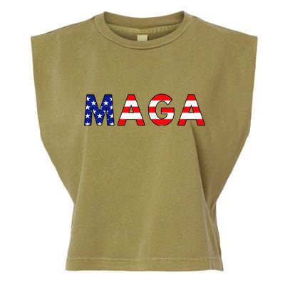 MAGA American Flag Garment-Dyed Women's Muscle Tee