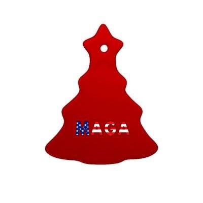 MAGA American Flag Ceramic Tree Ornament