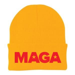 MAGA Distressed Logo Make America Great Again Knit Cap Winter Beanie