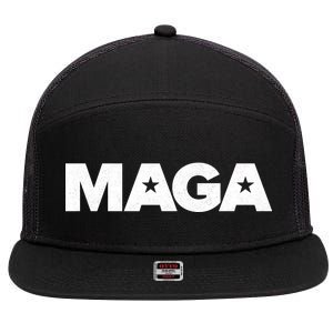 MAGA Distressed Logo Make America Great Again 7 Panel Mesh Trucker Snapback Hat