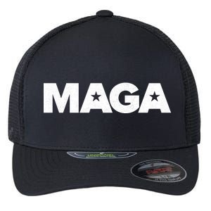 MAGA Distressed Logo Make America Great Again Flexfit Unipanel Trucker Cap