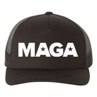 MAGA Distressed Logo Make America Great Again Yupoong Adult 5-Panel Trucker Hat