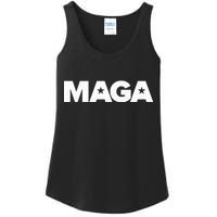 MAGA Distressed Logo Make America Great Again Ladies Essential Tank