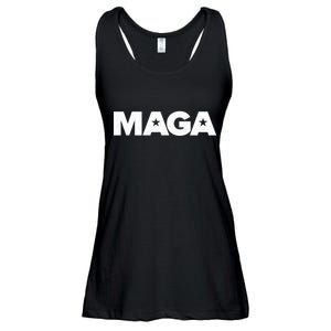 MAGA Distressed Logo Make America Great Again Ladies Essential Flowy Tank