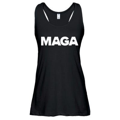 MAGA Distressed Logo Make America Great Again Ladies Essential Flowy Tank