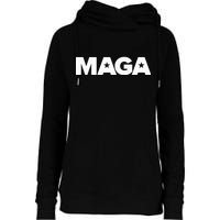 MAGA Distressed Logo Make America Great Again Womens Funnel Neck Pullover Hood