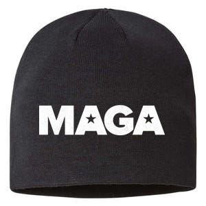 MAGA Distressed Logo Make America Great Again Sustainable Beanie