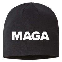 MAGA Distressed Logo Make America Great Again Sustainable Beanie