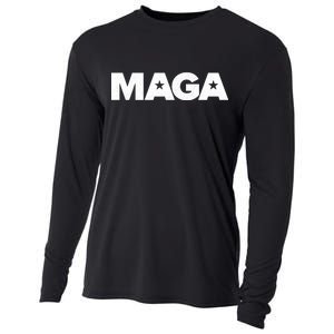 MAGA Distressed Logo Make America Great Again Cooling Performance Long Sleeve Crew